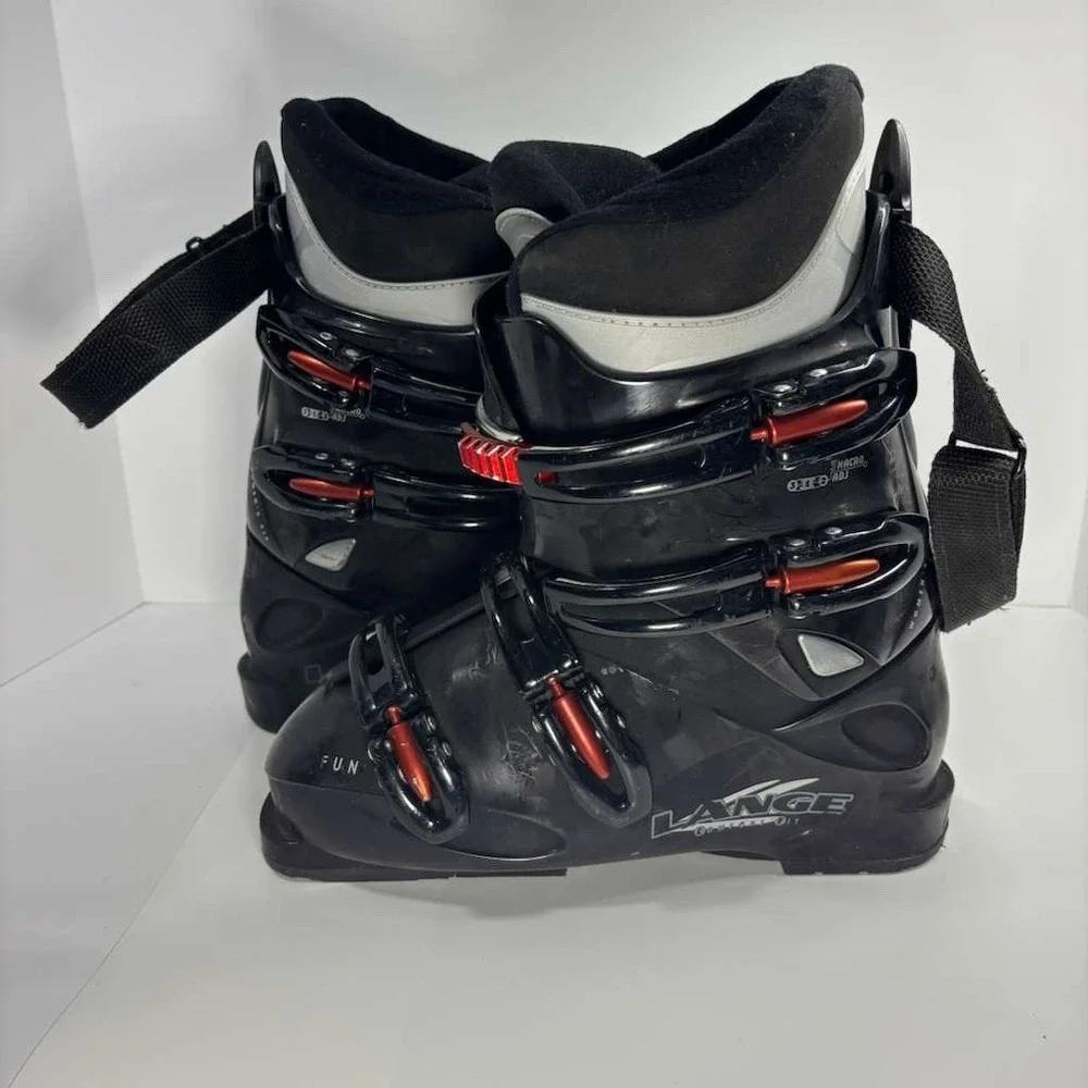 Women's Lange Fit @ Fun Ski Boots 255 Black Red 3/1/2 3 Marco ADJ Size 8.5 US